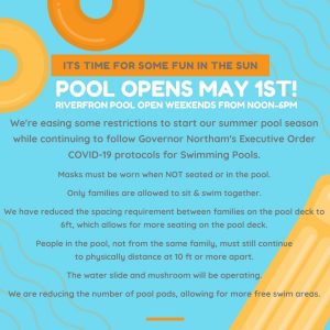 Pool Opens May 1st, 2021