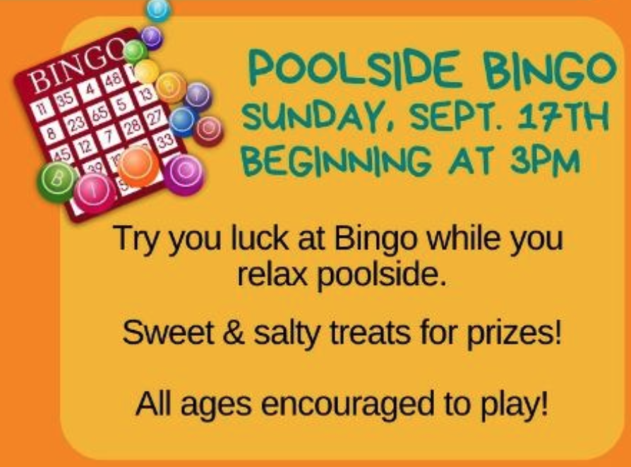 Poolside Bingo Sep 2023