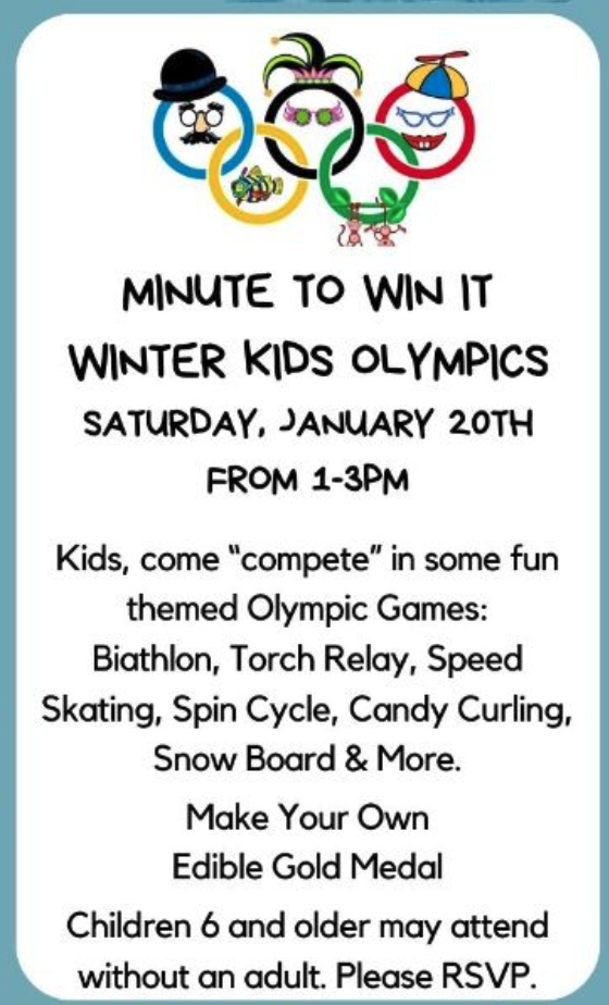 MINUTE TO WIN IT WINTER KIDS OLYMPICS 2024