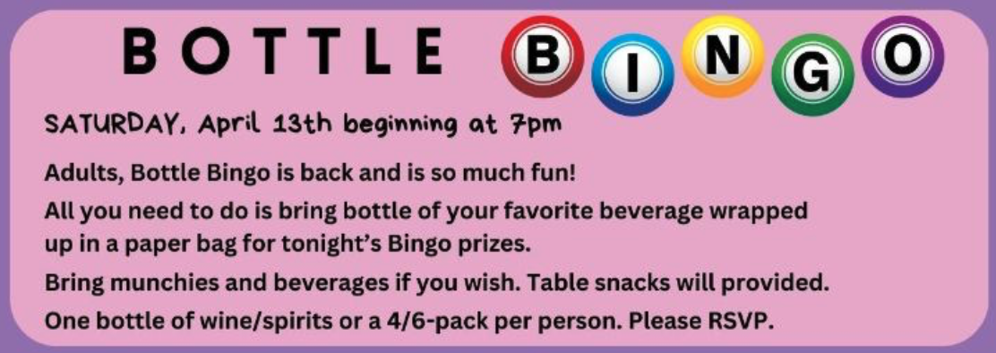 Bottle Bingo April 2024