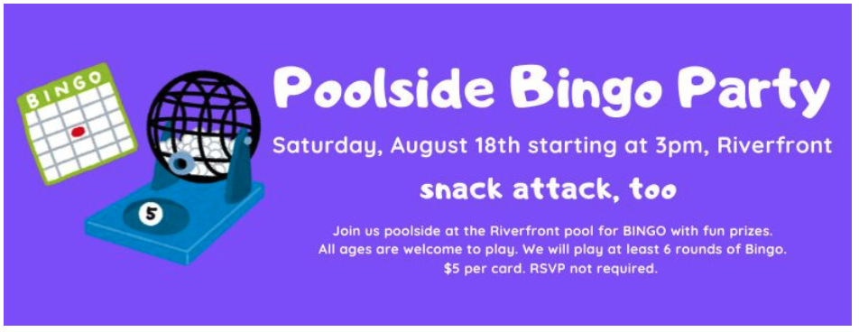 Poolside Bingo Party