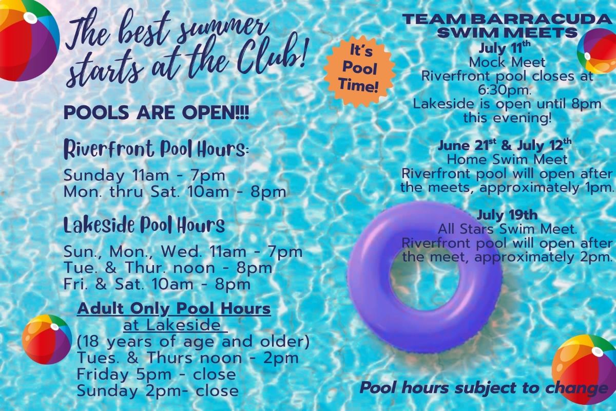 2025 Summer Pool Hours