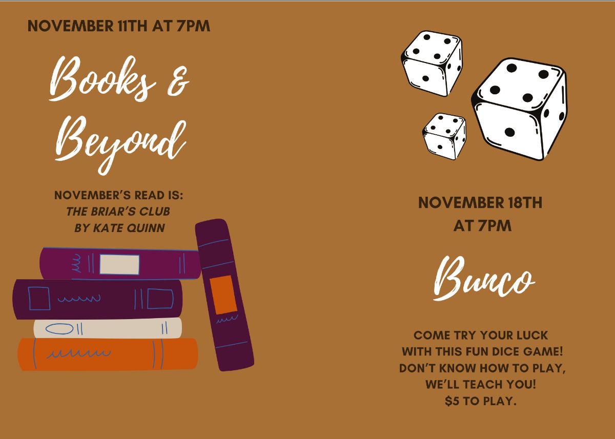 Books and Beyond and Bunco November 2025