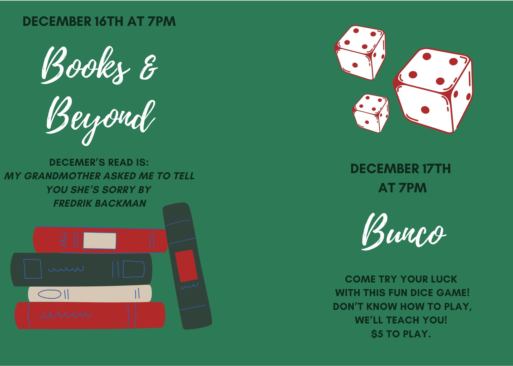 Books Beyond Bunco 12 2025