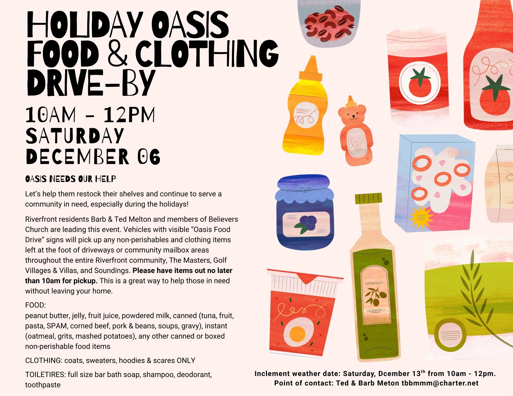 HOLIDAY OASIS FOOD & CLOTHING DRIVE-BY 2025