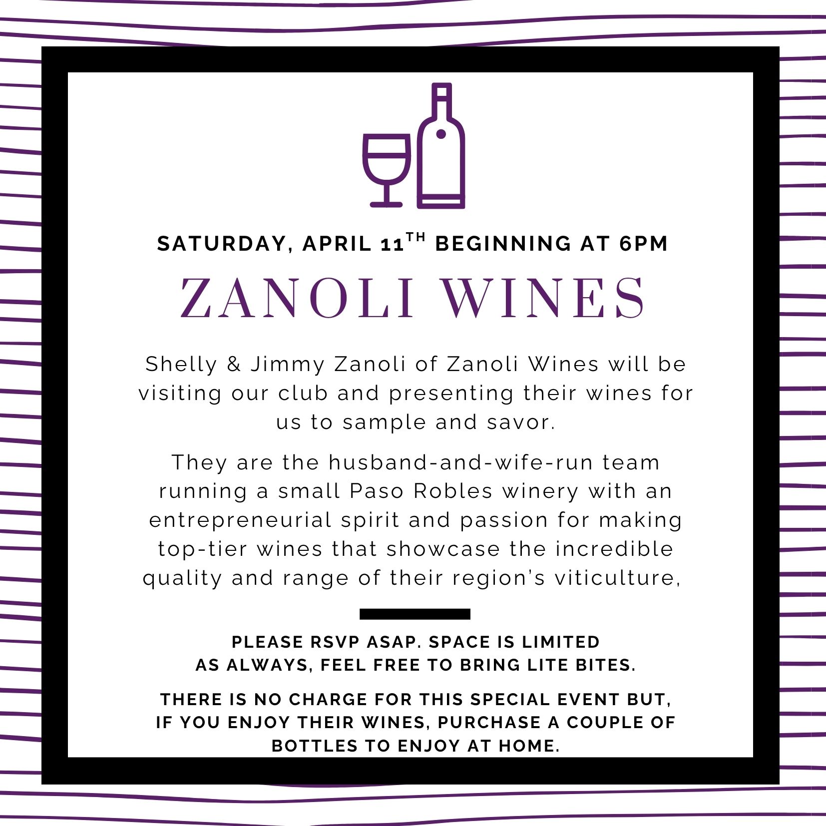 ZANOLI WINES April 2026
