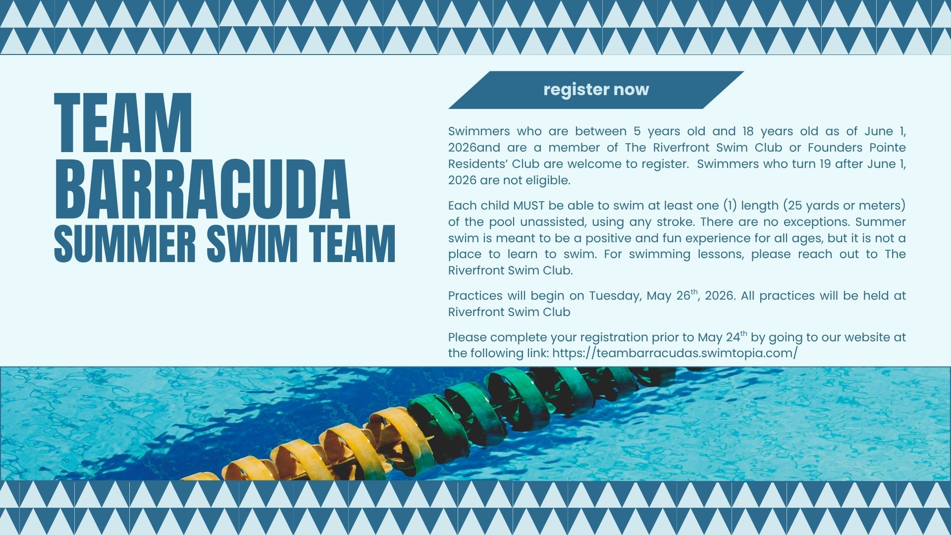 TEAM BARRACUDA SUMMER SWIM TEAM Registration 2026