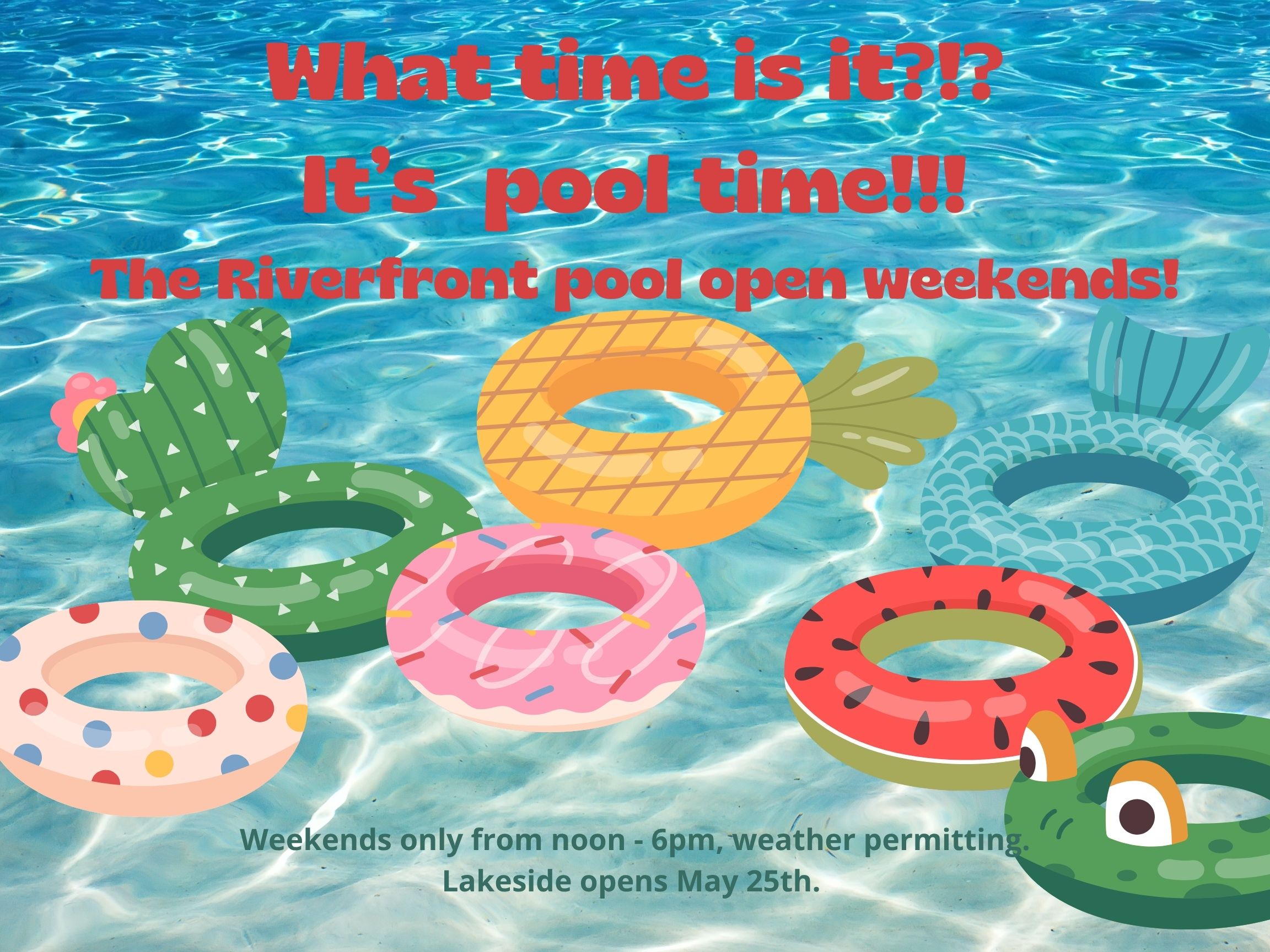 Pool Opens Weekends 2026