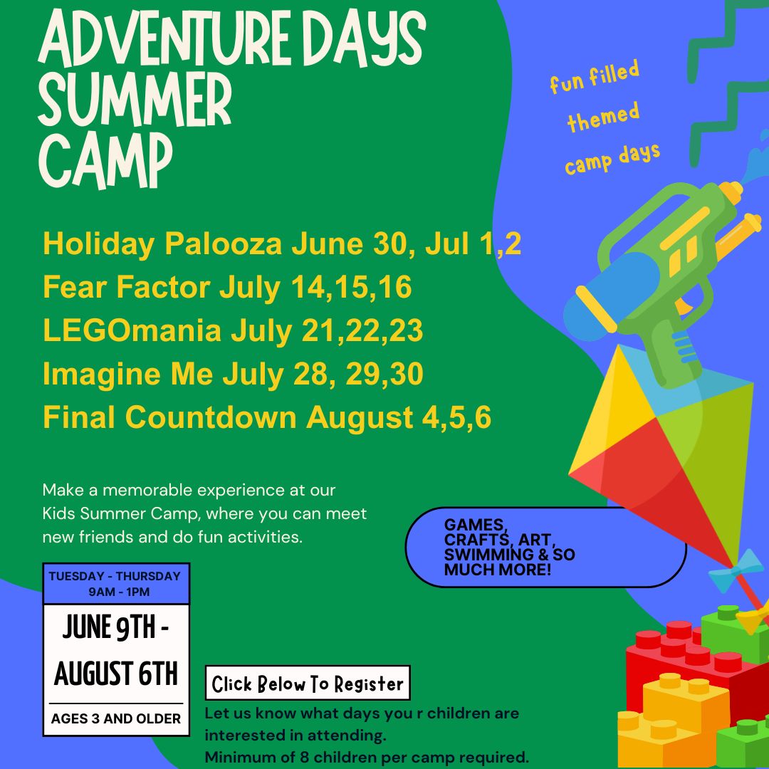 Adventure Days 2026 July Reminder