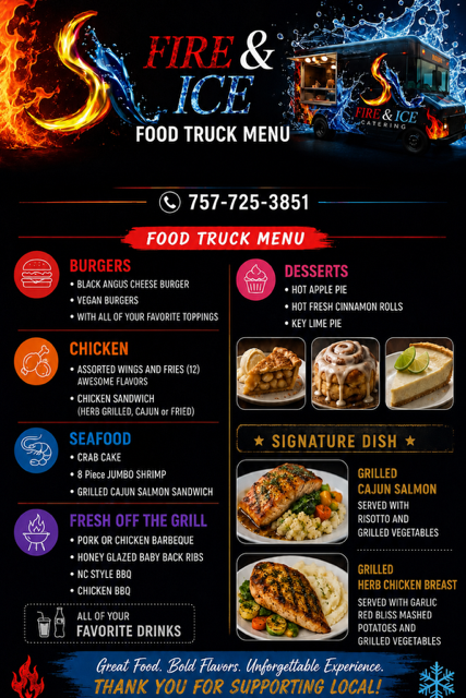 Fire and Ice Menu