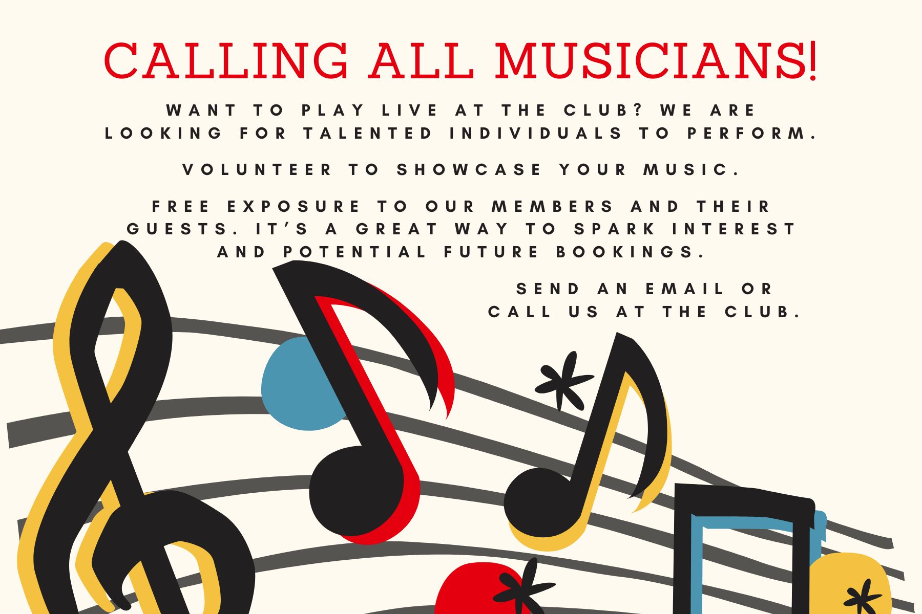 Calling All Musicians 2026