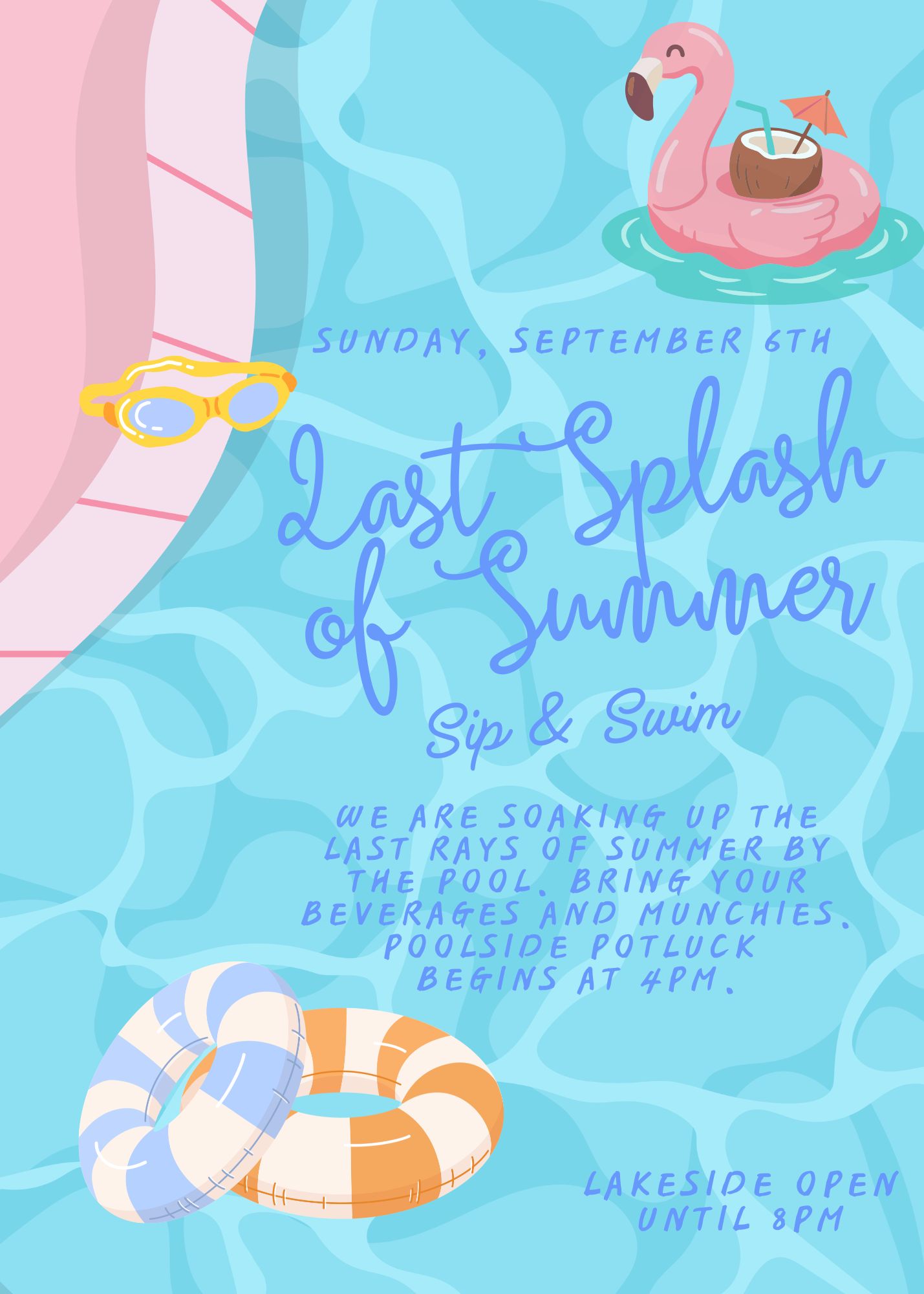 Last Splash of Summer Sip & Swim